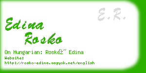 edina rosko business card